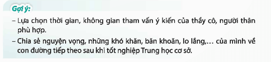 HĐTN 9 Chủ đề 9: Xác định con đường cho bản thân sau Trung học cơ sở | Chân trời sáng tạo | Giải Hoạt động trải nghiệm 9