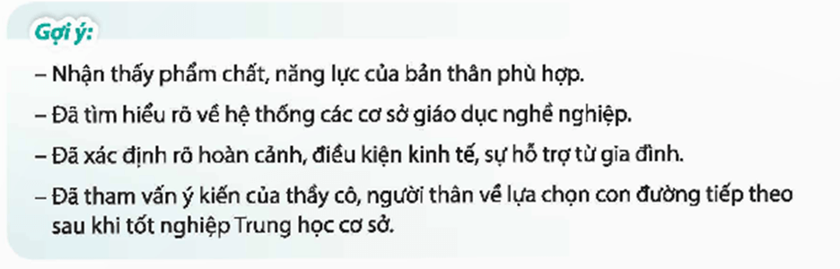 HĐTN 9 Chủ đề 9: Xác định con đường cho bản thân sau Trung học cơ sở | Chân trời sáng tạo | Giải Hoạt động trải nghiệm 9