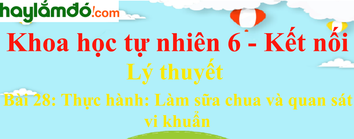 Bài 28: Thực hành: Làm sữa chua và quan sát vi khuẩn - Kết nối tri thức Ngữ văn lớp 6