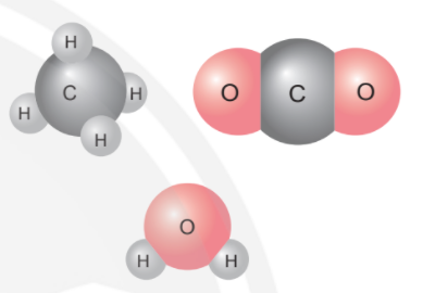 Ở hình bên, ta thấy 1 nguyên tử carbon liên kết với 4 nguyên tử hydrogen