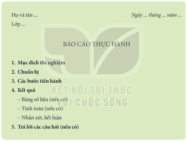 Lý thuyết KHTN 7 Kết nối tri thức Bài 1: Phương pháp và kĩ năng học tập môn khoa học tự nhiên