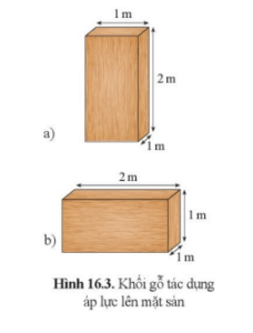 Một khối gỗ hình hộp chữ nhật có kích thước 1m x 1 m x 2 m và có trọng lượng 200 N