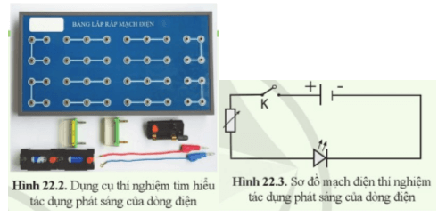 Chuẩn bị Hai pin (loại 1,5 V) và đế lắp pin các dây nối có chốt cắm công tắc biến trở con chạy