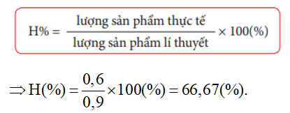 Cho 0,50 mol khí hydrogen tác dụng với 0,45 mol hơi iodine thu được 0,60 mol khí hydrogen iodide