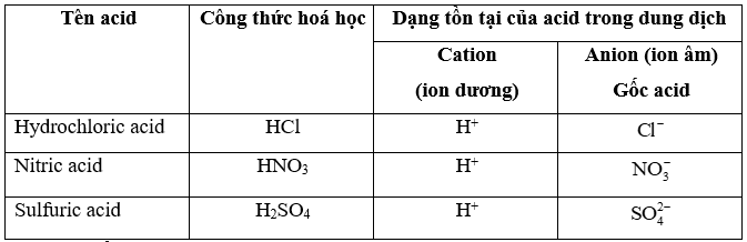 Lý thuyết KHTN 8 Kết nối tri thức Bài 8: Acid 