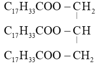 Viết công thức cấu tạo của một loại chất béo được tạo thành từ oleic acid C17H33COOH