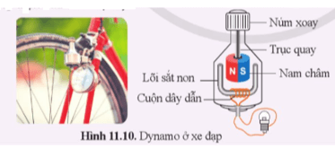 Dynamo ở xe đạp là bộ phận tạo ra dòng điện để làm đèn phát sáng. Cấu tạo của dynamo