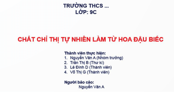 Lý thuyết KHTN 9 Bài 1: Giới thiệu một số dụng cụ và hoá chất. Thuyết trình một vấn đề khoa học | Chân trời sáng tạo