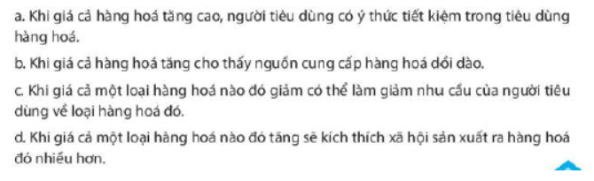 Khi giá cả hàng hóa tăng cao người tiêu dùng có ý thức tiết kiệm