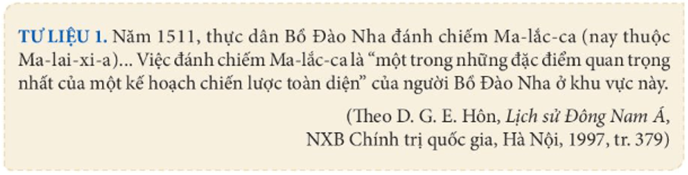 Khai thác Tư liệu 1 trang 31 và thông tin trong mục trình bày quá trình thực dân phương Tây xâm lược các nước Đông Nam Á