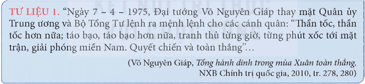 Khai thác thông tin và Tư liệu 1 trong mục hãy trình bày những nét chính của cuộc kháng chiến chống Mỹ