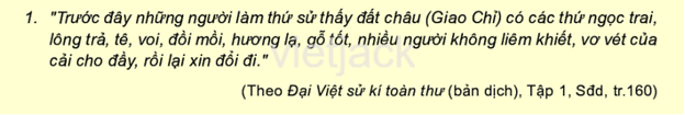 Đoạn tư liệu 1 và thông tin trên cho em biết điều gì về chính sách bóc lột kinh tế 