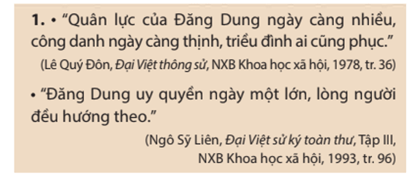 Khai thác tư liệu 1 và thông tin trong mục, hãy trình bày những nét chính 