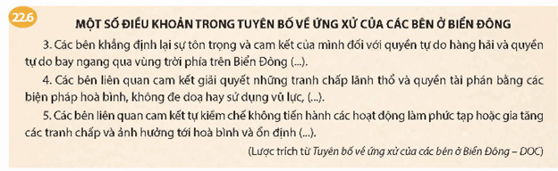 Tại sao Tuyên bố về ứng xử của các bên ở Biển Đông (DOC) là một thành tựu quan trọng của tiến trình hợp tác 