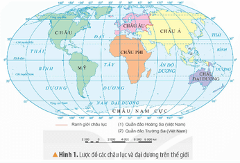 Lịch Sử và Địa Lí lớp 5 Kết nối tri thức Bài 22: Các châu lục và đại dương trên thế giới