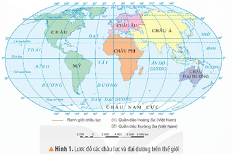 Lịch Sử và Địa Lí lớp 5 Kết nối tri thức Bài 22: Các châu lục và đại dương trên thế giới