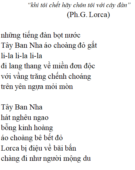 Bài thơ: Đàn ghi-ta của lor-ca (Thanh Thảo): nội dung, dàn ý phân tích, bố cục, tác giả