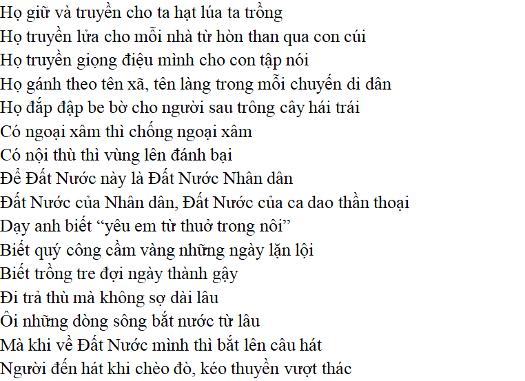 Bài thơ Đất nước (Nguyễn Khoa Điềm) - Ngữ văn lớp 12