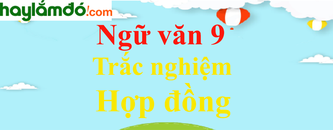 Trắc nghiệm Hợp đồng có đáp án | Ngữ văn lớp 9