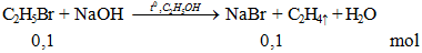 C2H5Br + NaOH → NaBr + C2H4↑ + H2O | Cân bằng phương trình hóa học