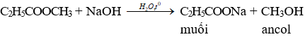 C<sub>2</sub>H<sub>5</sub>COOCH<sub>3</sub> + NaOH → C<sub>2</sub>H<sub>5</sub>COONa + CH<sub>3</sub>OH | Cân bằng phương trình hóa học