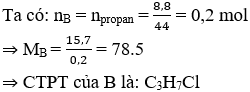 C<sub>3</sub>H<sub>8</sub> + Cl<sub>2</sub> → C<sub>3</sub>H<sub>7</sub>Cl + HCl | Cân bằng phương trình hóa học