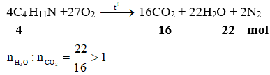 4C4H11N +27O2  → 16CO2 + 22H2O + 2N2 | Cân bằng phương trình hóa học