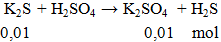 K2S + H2SO4 → K2SO4 + H2S | Cân bằng phương trình hóa học