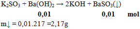 K2SO3 + Ba(OH)2 → 2KOH + BaSO3(↓) | Cân bằng phương trình hóa học