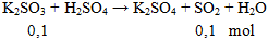 K2SO3 + H2SO4 → K2SO4 + SO2 + H2O | Cân bằng phương trình hóa học