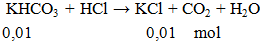 KHCO3 + HCl → KCl + CO2 + H2O | Cân bằng phương trình hóa học