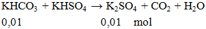 KHCO3 + KHSO4 → K2SO4 + CO2 + H2O | Cân bằng phương trình hóa học