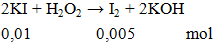 2KI + H2O2 → I2 + 2KOH | Cân bằng phương trình hóa học