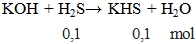 KOH + H2S → KHS + H2O | Cân bằng phương trình hóa học