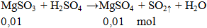 MgSO3 + H2SO4 → MgSO4 + SO2↑ + H2O | Cân bằng phương trình hóa học