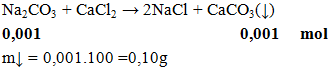 Na2CO3 + CaCl2 → 2NaCl + CaCO3(↓) | Cân bằng phương trình hóa học