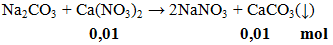 Na2CO3 + Ca(NO3)2 → 2NaNO3 + CaCO3(↓) | Cân bằng phương trình hóa học