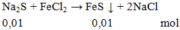 Na2S + FeCl2 → FeS ↓ + 2NaCl | Cân bằng phương trình hóa học