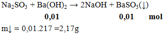 Na2SO3 + Ba(OH)2 → 2NaOH + BaSO3(↓) | Cân bằng phương trình hóa học