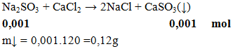Na2SO3 + CaCl2 → 2NaCl + CaSO3(↓) | Cân bằng phương trình hóa học