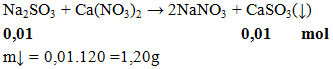 Na2SO3 + Ca(NO3)2 → 2NaNO3 + CaSO3(↓) | Cân bằng phương trình hóa học