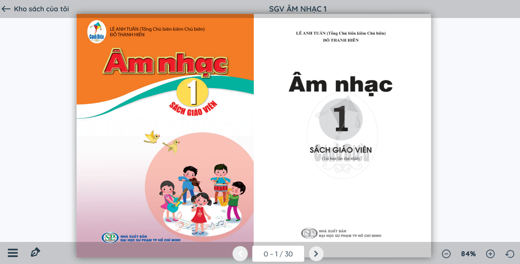 Sách Âm nhạc lớp 1 Cánh diều | Xem online, tải PDF