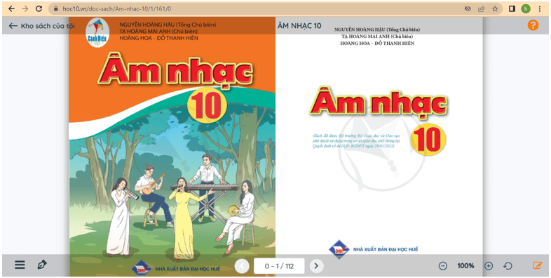Sách Âm nhạc lớp 10 Cánh diều | Xem online, tải PDF (ảnh 1)