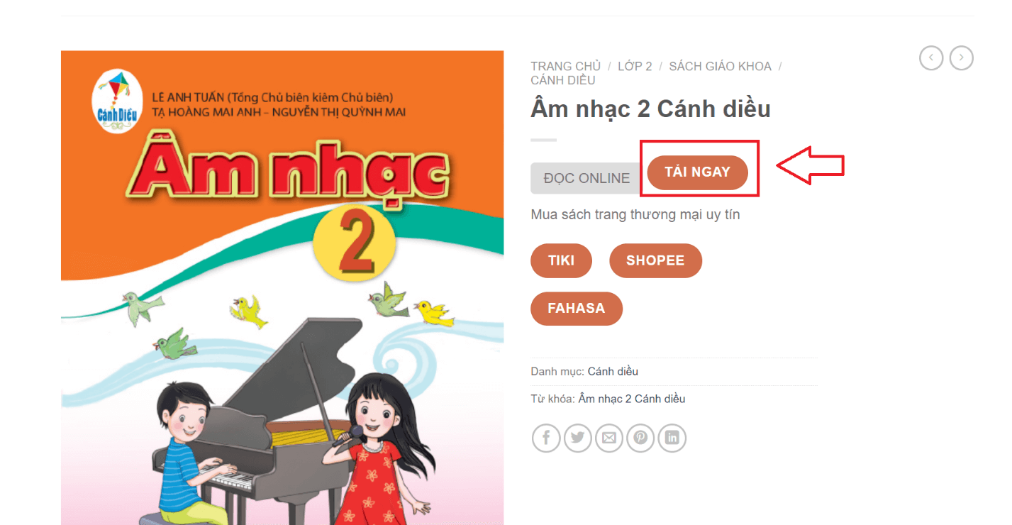 Sách Âm nhạc lớp 2 Cánh diều | Xem online, tải PDF