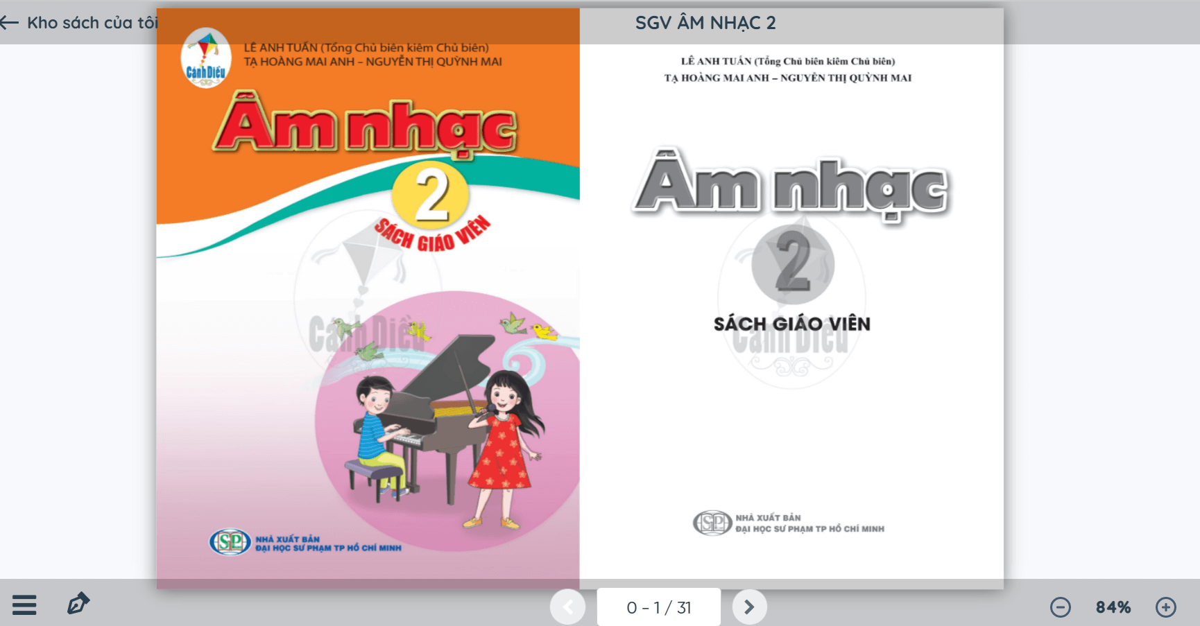 Sách Âm nhạc lớp 2 Cánh diều | Xem online, tải PDF