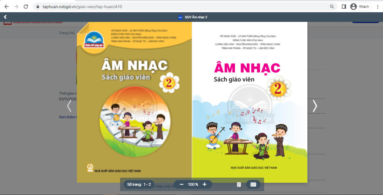 Sách Âm nhạc lớp 2 Chân trời sáng tạo | Xem online, tải PDF