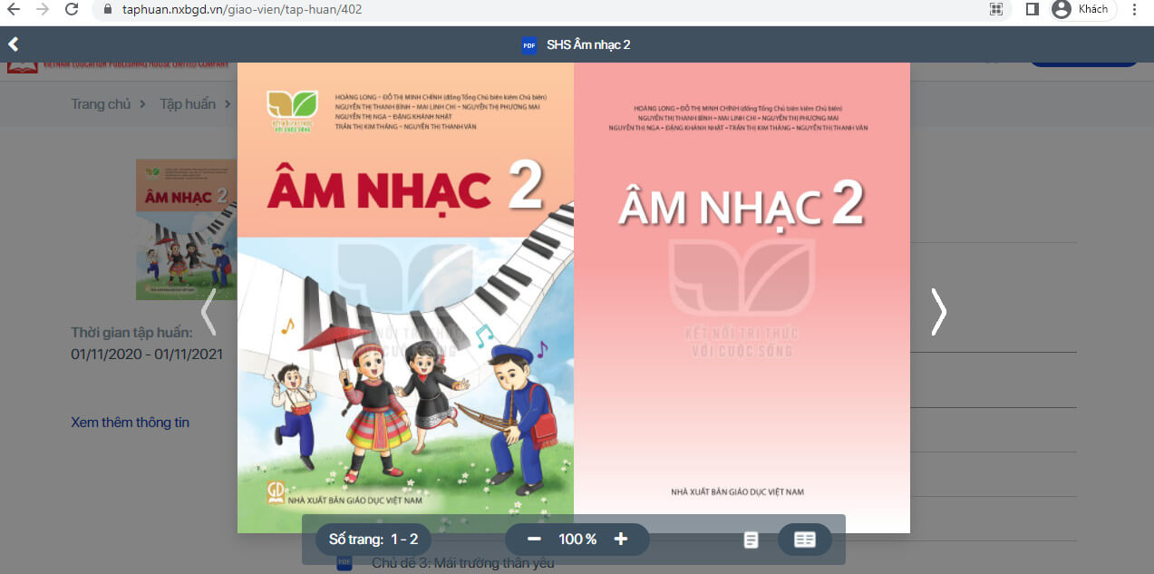 Sách Âm nhạc lớp 2 Kết nối tri thức | Xem online, tải PDF