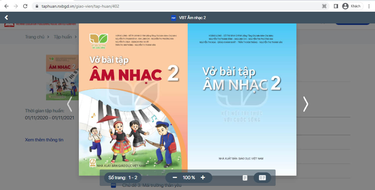 Sách Âm nhạc lớp 2 Kết nối tri thức | Xem online, tải PDF