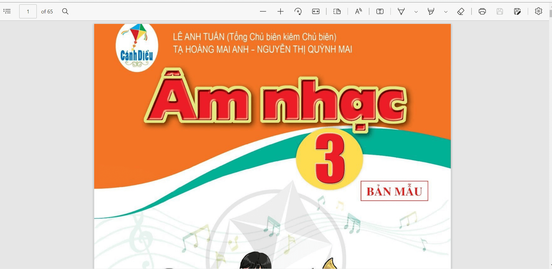 Sách Âm nhạc lớp 3 Cánh diều | Xem online, tải PDF