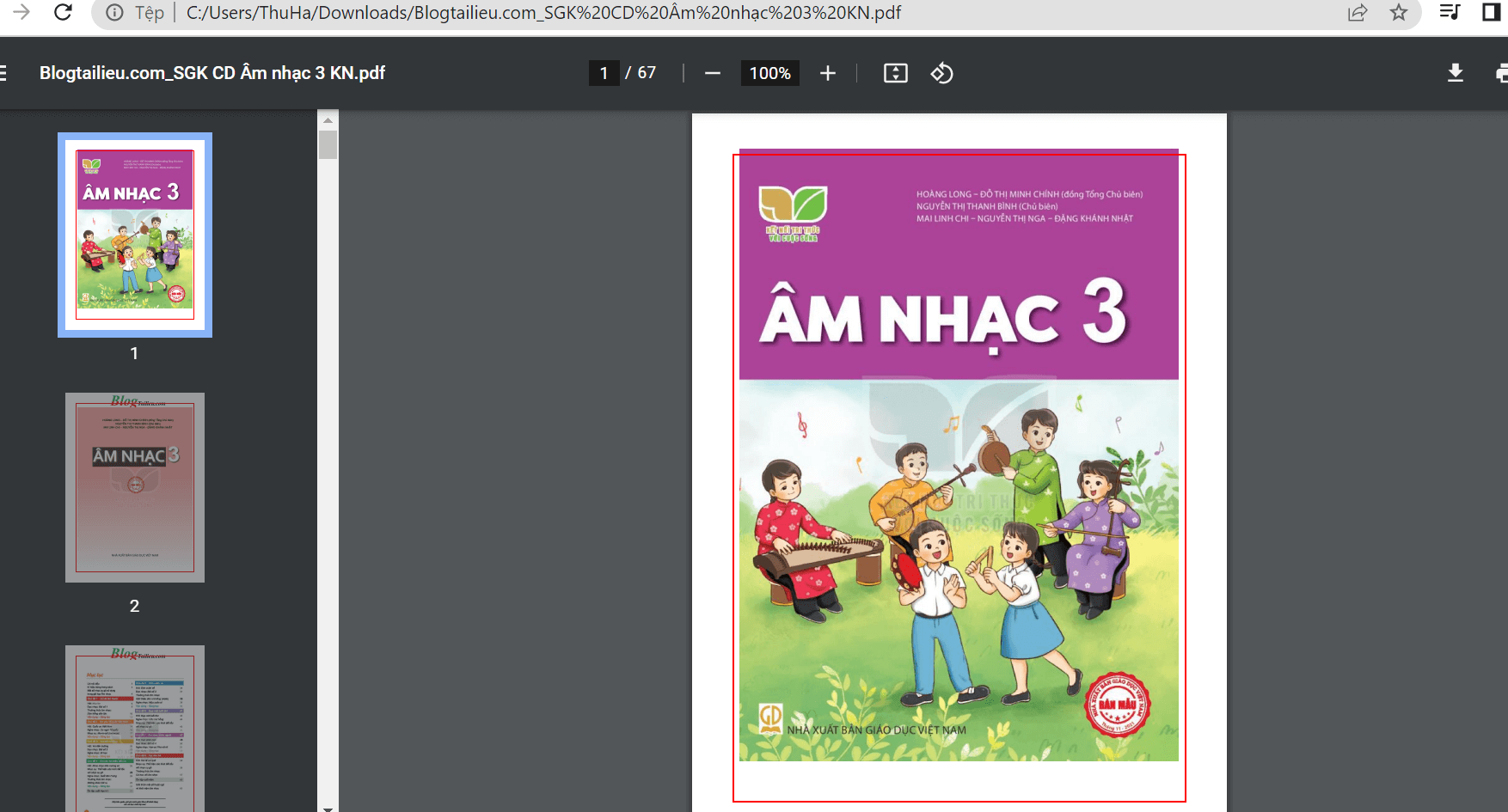 Sách Âm nhạc lớp 3 Kết nối tri thức | Xem online, tải PDF